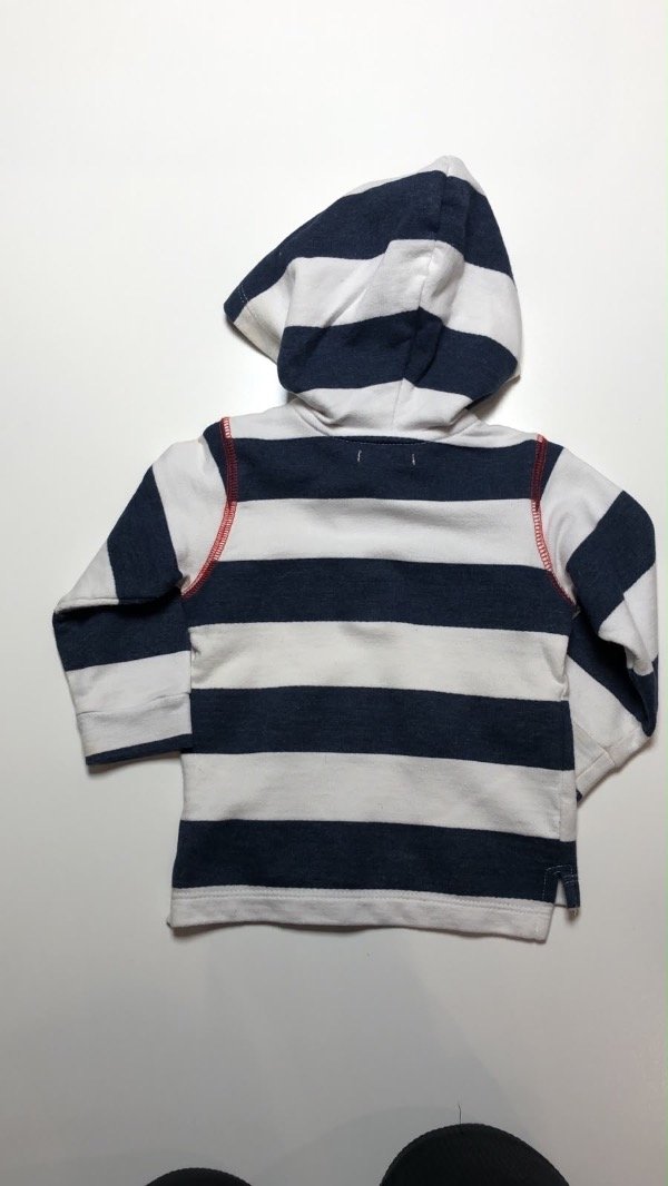 Producto - Remera Manga Larga Rayada con capucha  Mimo 9 meses - 1