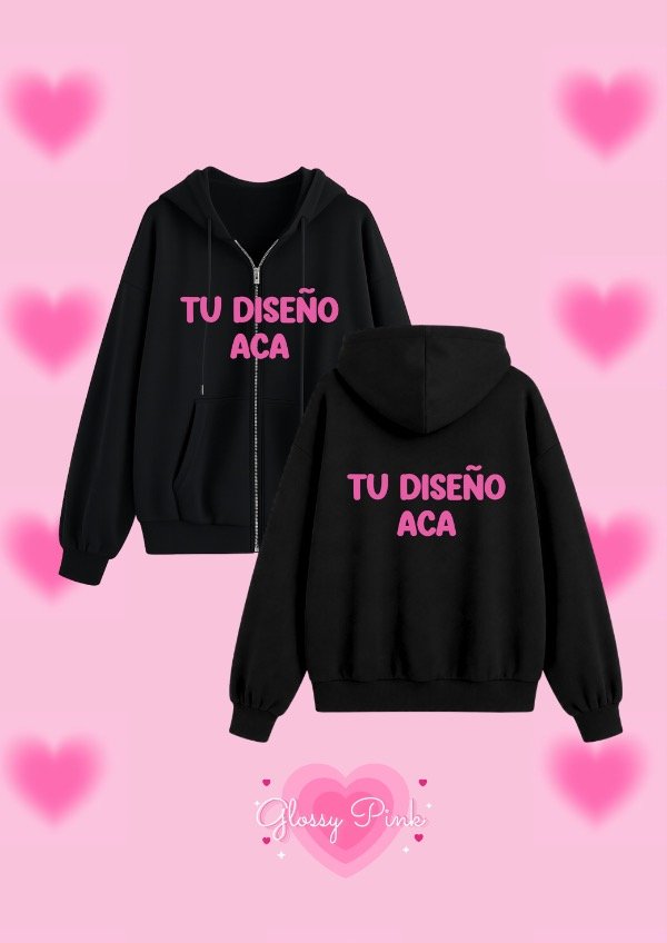 Personaliza tu Campera de frisa con capucha IMPORTADA PREMIUM