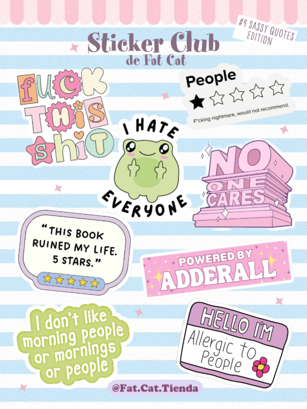 Producto - #4 Sassy Quotes - Planchita de Stickers