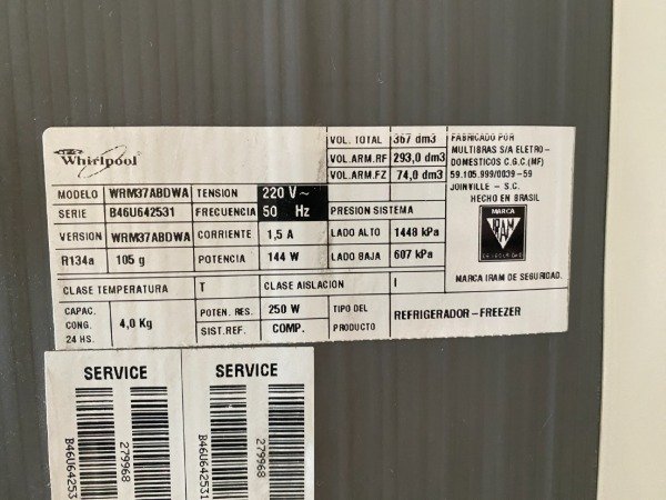 Producto - HELADERA WHIRPOOL CO NFREEZER NO FROST 293lt 61x66x185 #10685