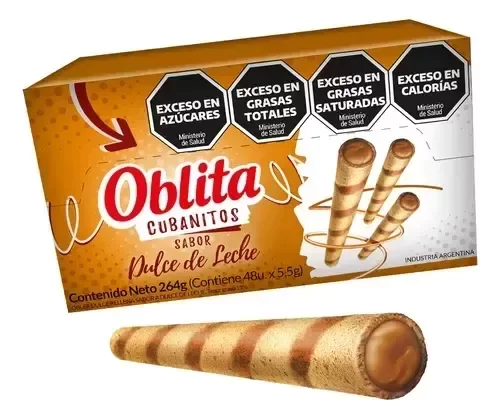 Producto - OBLITA CUBANITOS SABOR DULCE DE LECHE 5,5 GRS