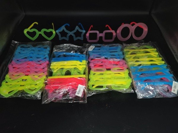 Producto - YJ0419 Anteojo Lente Neon 6 Formas Colores 12U