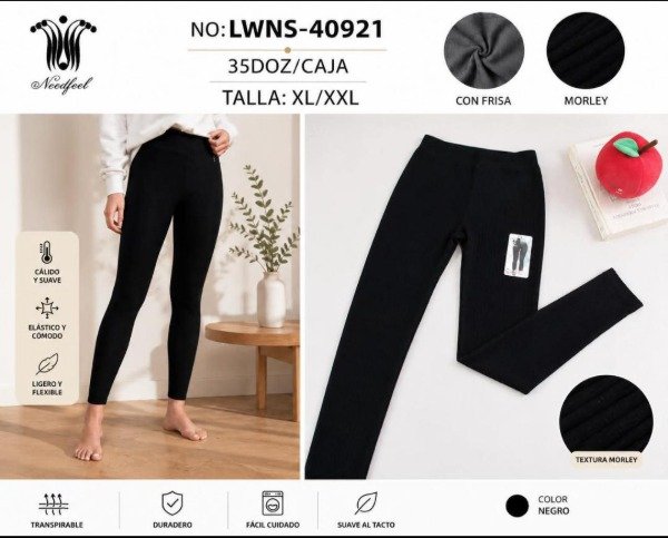 Producto - x1 - CALZA MORLEY FRIZADA DE MUJER
