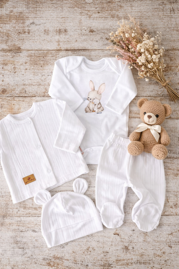 Producto - SET NACIMIENTO 4 PIEZAS BLANCO