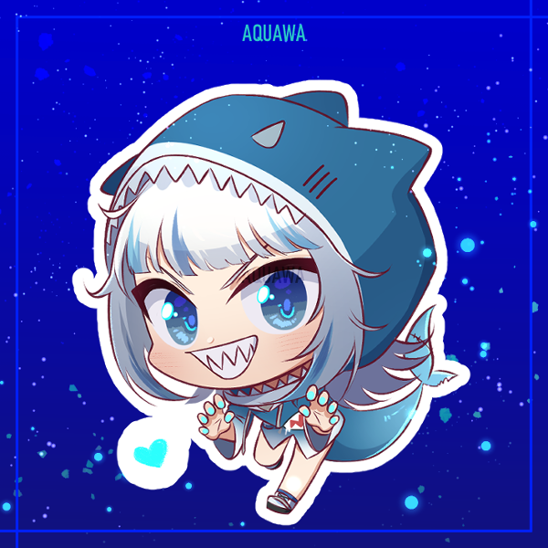 Producto - Sticker de Gawr Gura