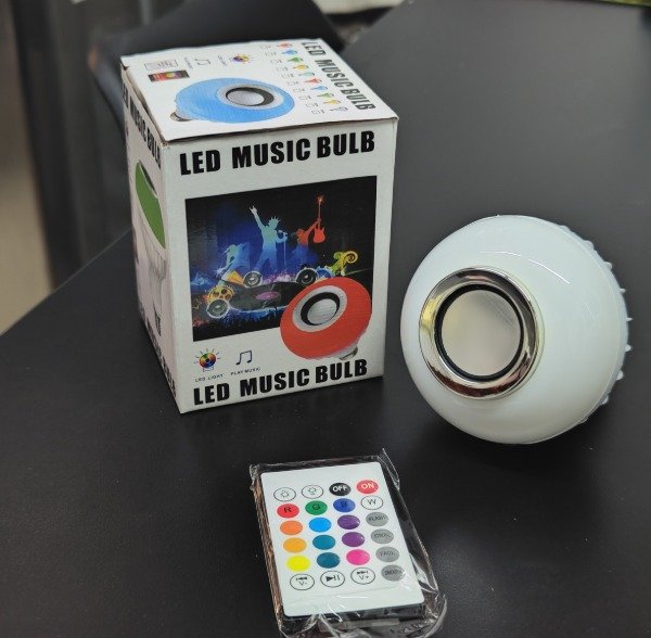 Producto - Lámpara foco con Parlante y Luz Led RGB - 0