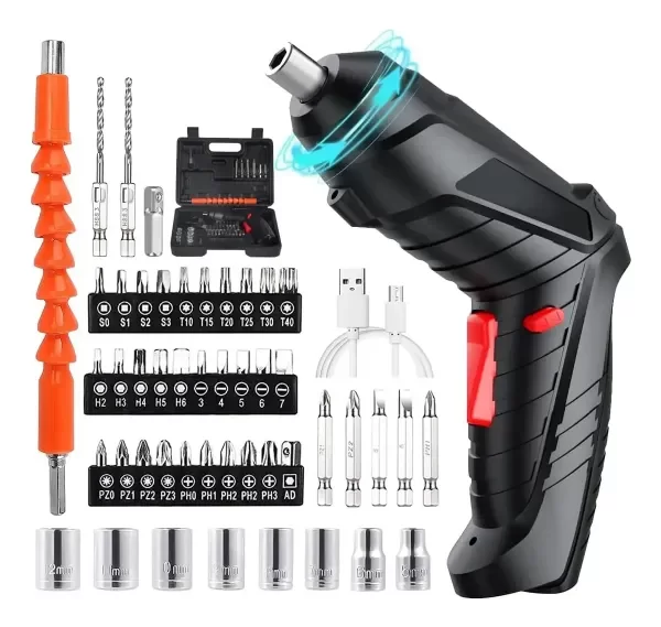 Producto - Destornillador Electrico Luz Led Flex Destornillador 47 Piezas