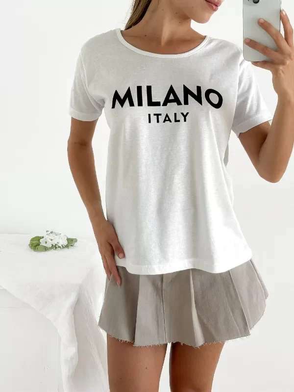 Producto - REMERA ALGODÓN MILANO BLANCO