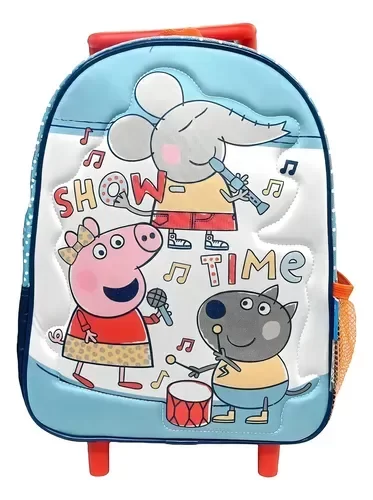 Producto - MOCHILA PEPPA PIG CON CARRO 12"