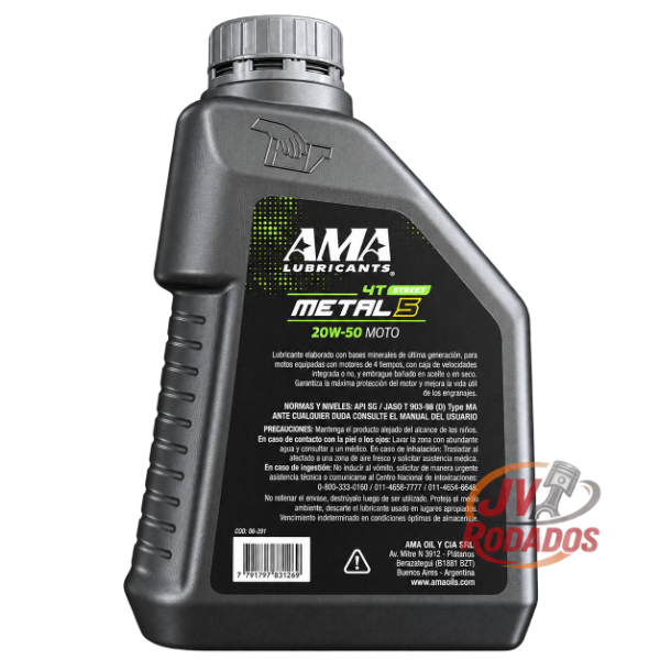 Producto - AMA METAL5 4T 20W-50 1L - 1
