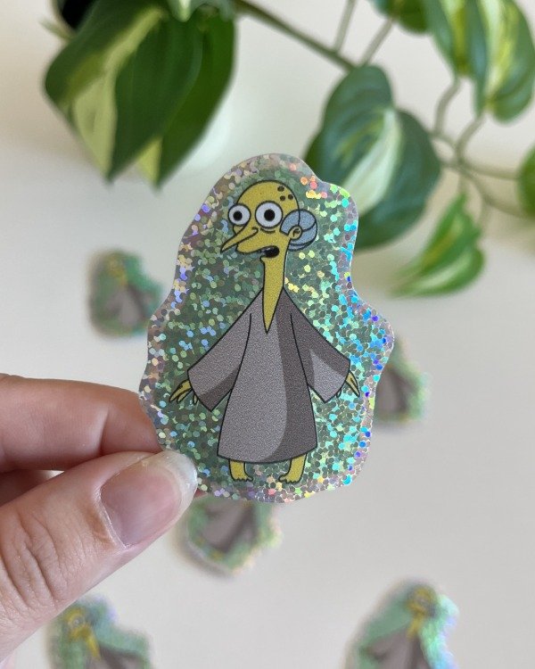 Producto - Sticker Glitter UV - Burns Extraterrestre