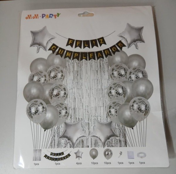 Producto - Set decorativo c/banderin 29 piezas