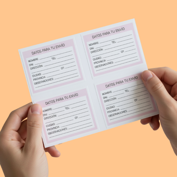 Producto - Planchas de stickers PARA ENVÍOS