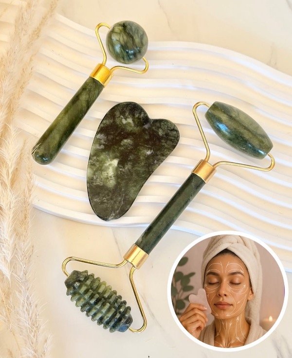 Producto - Gua sha + Roll jade + Rodillo City Girl