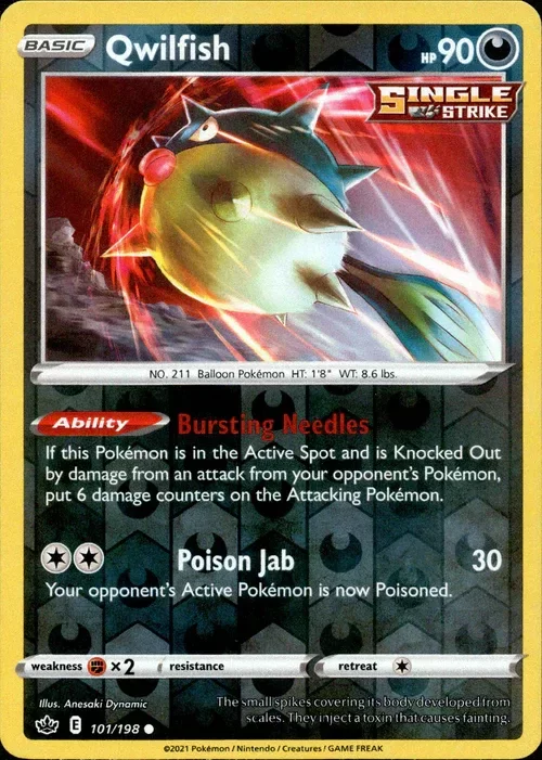 Producto - Qwilfish - 101/198 - Chilling Reign - Reverse Holo