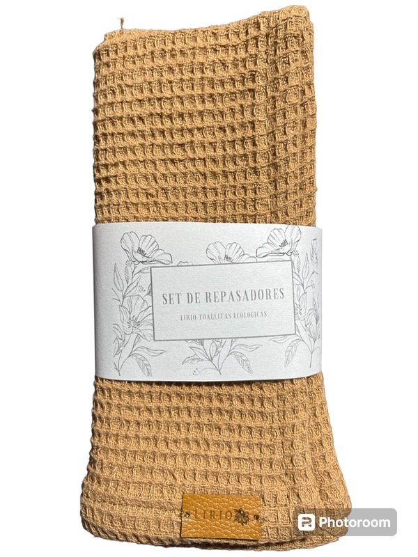 Producto - Set de 2 repasadores - Nido caramelo.