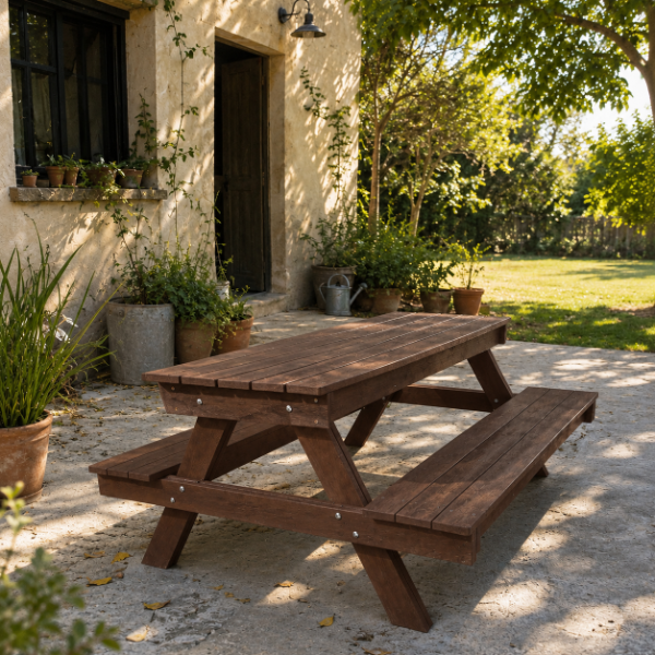 Producto - Mesa Canadiense Picnic 6 Personas Madera Plástica - 0