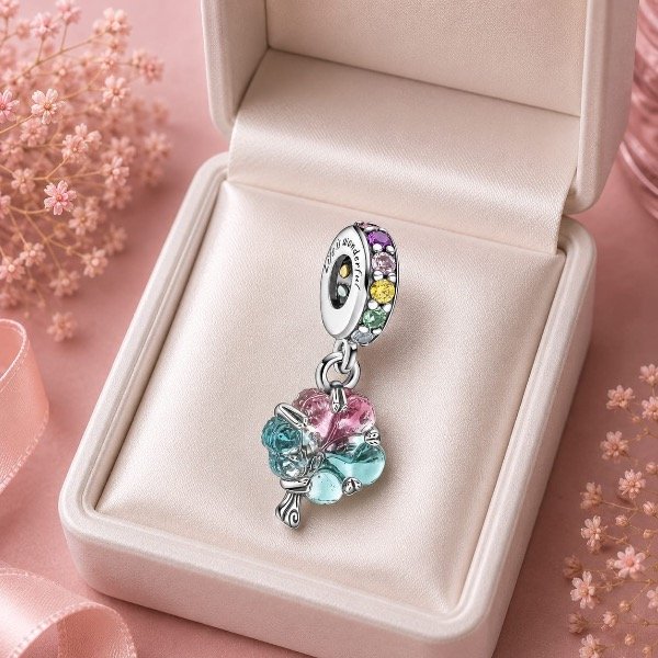 Producto - Dije Pandora Trébol Piedra