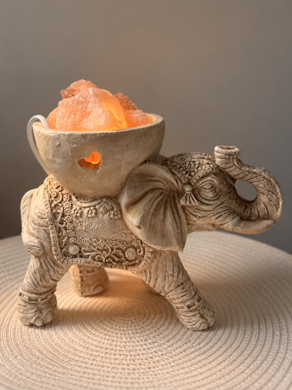 Producto - Lámpara de Sal Elefante Corazón - 27x20cm