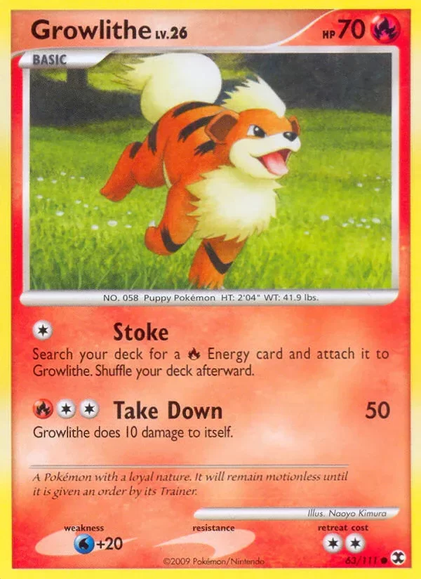 Producto - Growlithe 63/111 Platinum: Rising Rivals