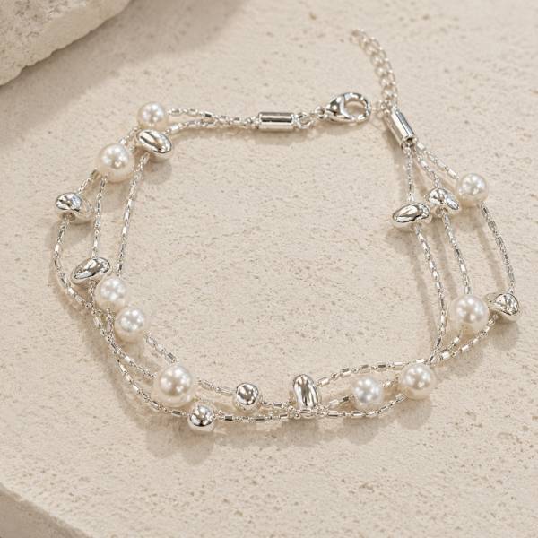 Producto - Pulsera triple con perlas AB