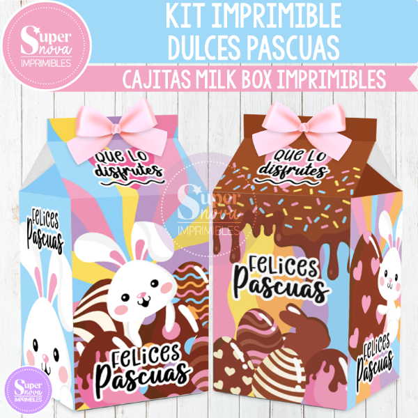 Producto - KIT IMPRIMIBLE DULCES PASCUAS CAJITAS MILK BOX