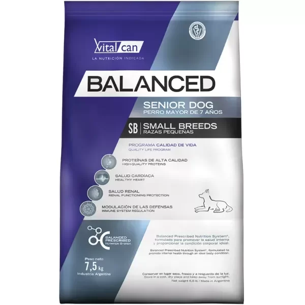 Producto - VitalCan Balanced perro senior small 7.5kg