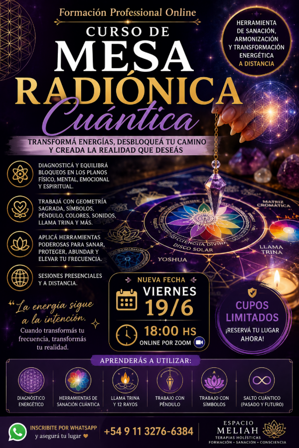 Producto - MASTERCLASS MESA RADIONICA CUANTICA ONLINE