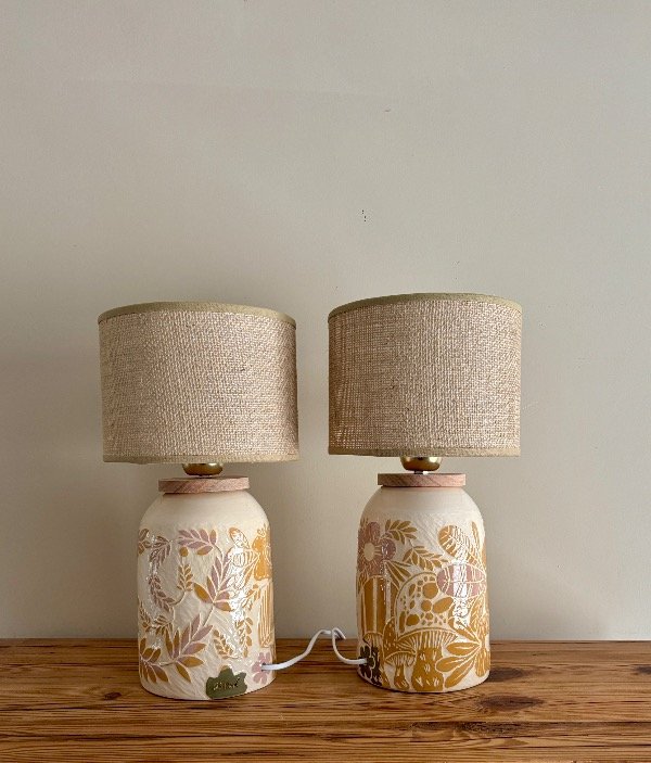 Producto - Lámpara Tambor Flor Ocre chica - A PEDIDO - 2