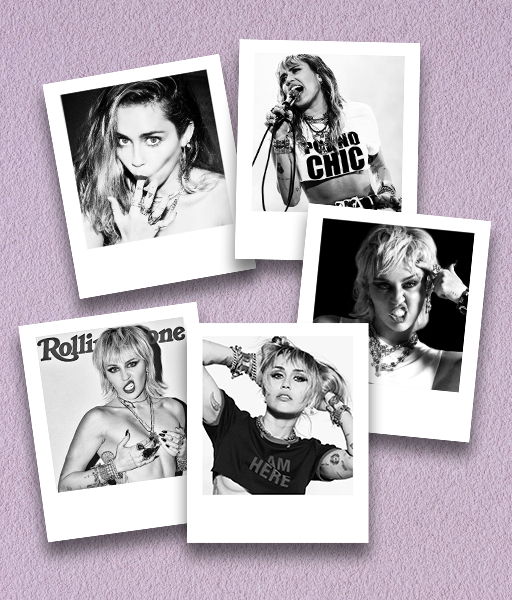Producto - SET POLAROIDS - MILEY - Black and White
