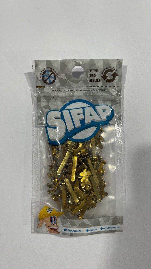 Producto - Broches dorados/mariposa N5yN8 x100u