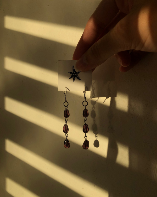 Producto - Aros Lágrimas Violeta