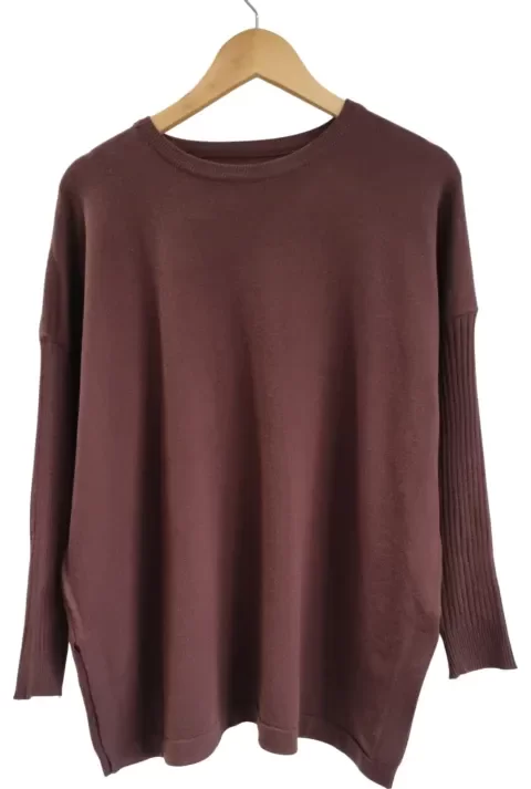 Producto - Sweater Bremer Suave Liso Oversize Amplio 140 cm Abarca XL-XXL Aleli CHOCO