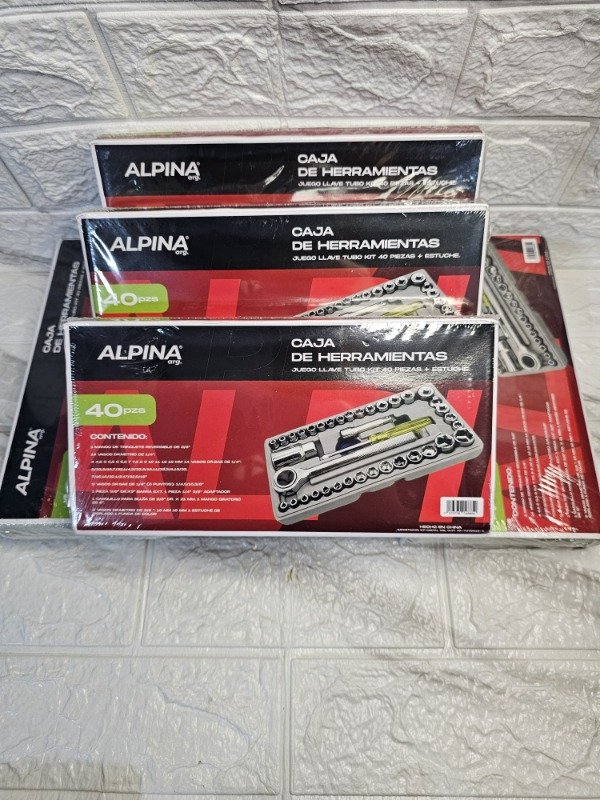 Producto - Set Caja Juego De Llaves Combinadas Tubo Herramientas Valija GENERICO 40 Piezas