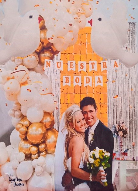 Producto - Set de Globos Nuestra Boda Palomas y Deco Party . 75 Artículos - 0