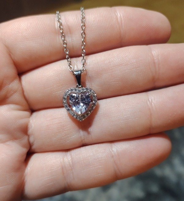Producto - Collar corazón cristal y brillos