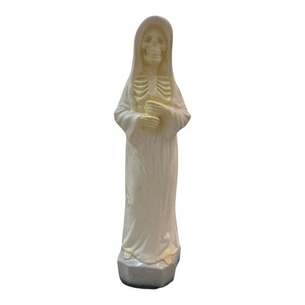 Producto - IMAGEN SAN LA MUERTE DE 40 CM YESO COLOR BLANCO