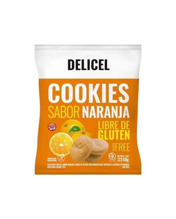 Producto - Cookies Naranja SIN GLUTEN Delicel 200gr