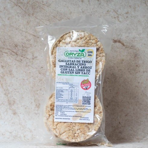 Producto - Galletas de Arroz y Sarraceno con sal - 82 Gr - Oryza