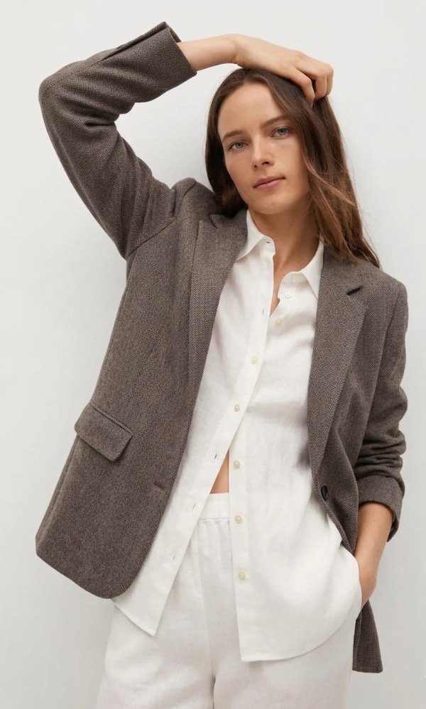Producto - Blazer Sastrero Cuadrillé Gris Príncipe de Gales