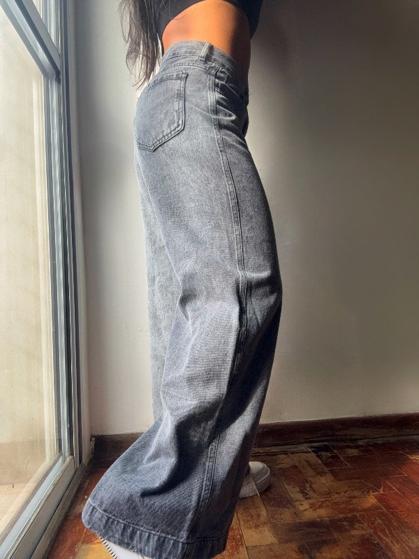 Producto - Wide leg -gris-tiro medio