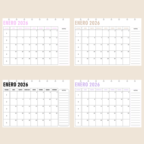 Producto - Planner Mensual X12