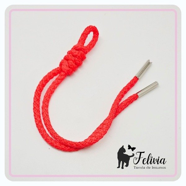 Producto - Cordón c/puntera de metal. Rojo