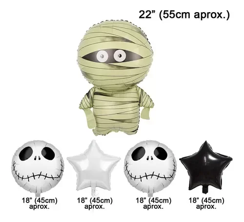 Producto - Set Personajes x 5 Piezas Halloween - Momia