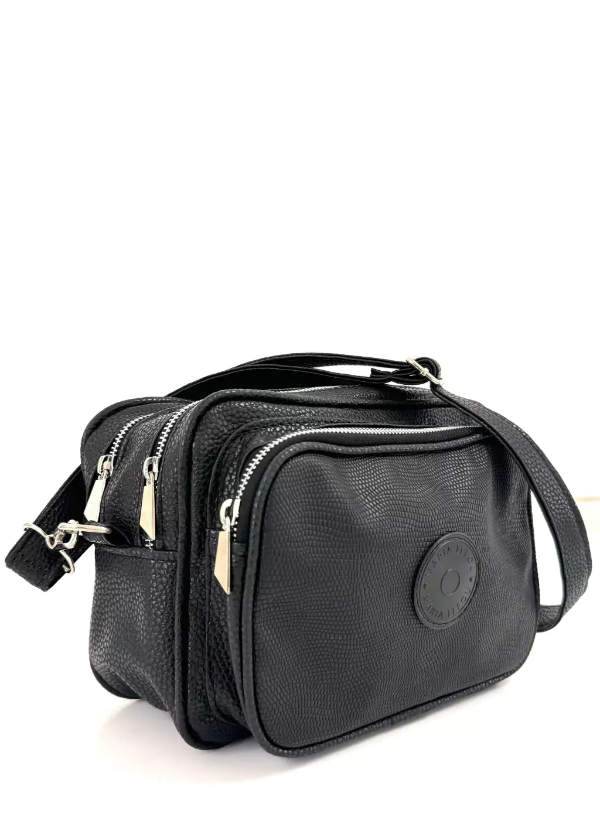 Producto - Bandolera triple compartimento negra