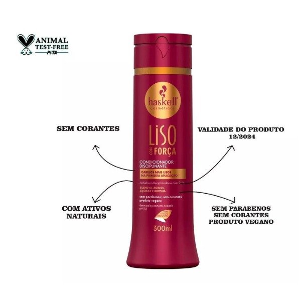 Producto - Acondicionador liso con fuerza Haskell 300ml