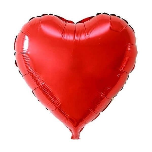 Producto - Globo corazón metalizado 18" (45cm) color rojo x10un