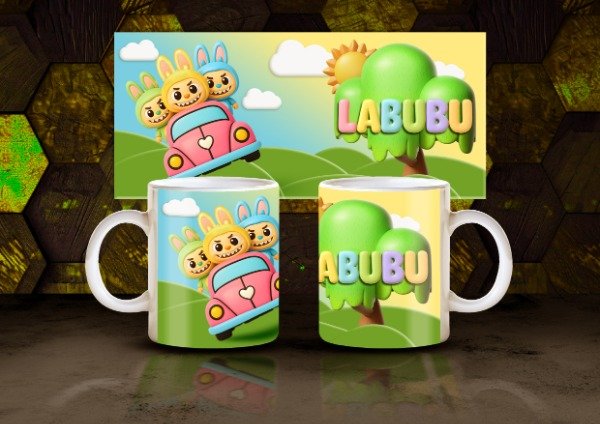 Producto - Pack de 6 Diseños Para Tazas De Labubu