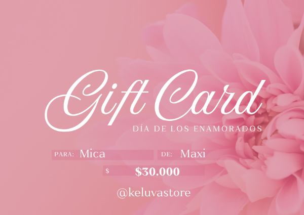 Producto - Gift Card San Valentin 2