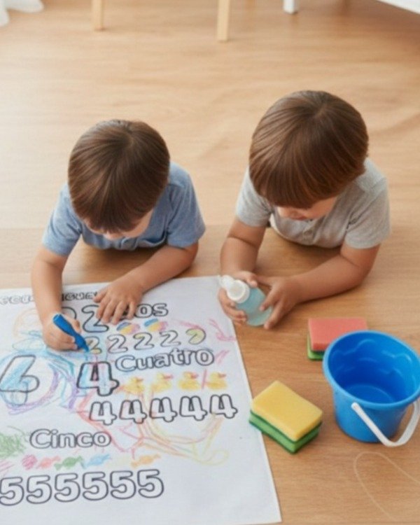 Producto - Plantilla enrollable Aprende Numeros Lavable